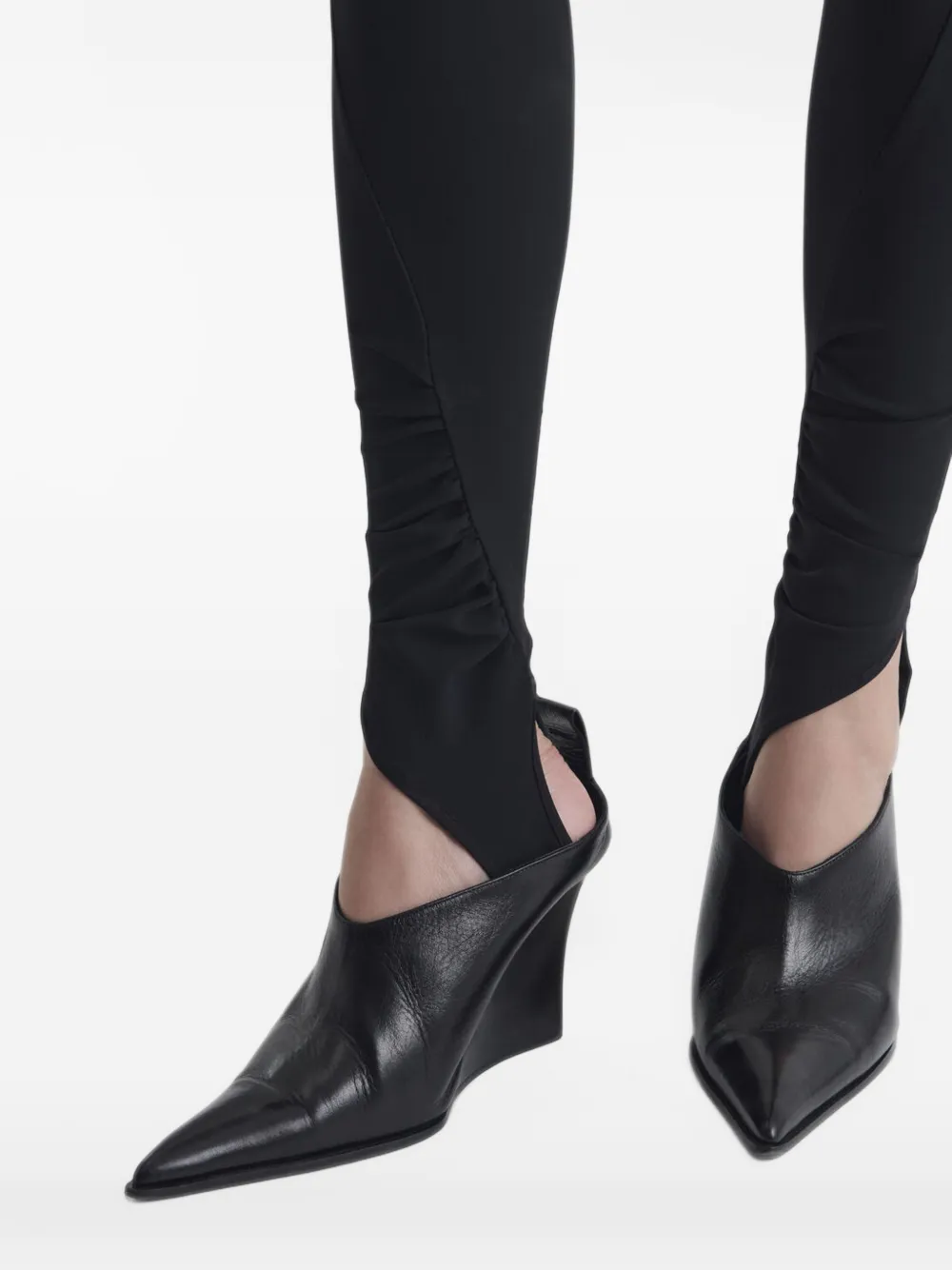 IRO Titanium gesmockte legging met voetband Zwart