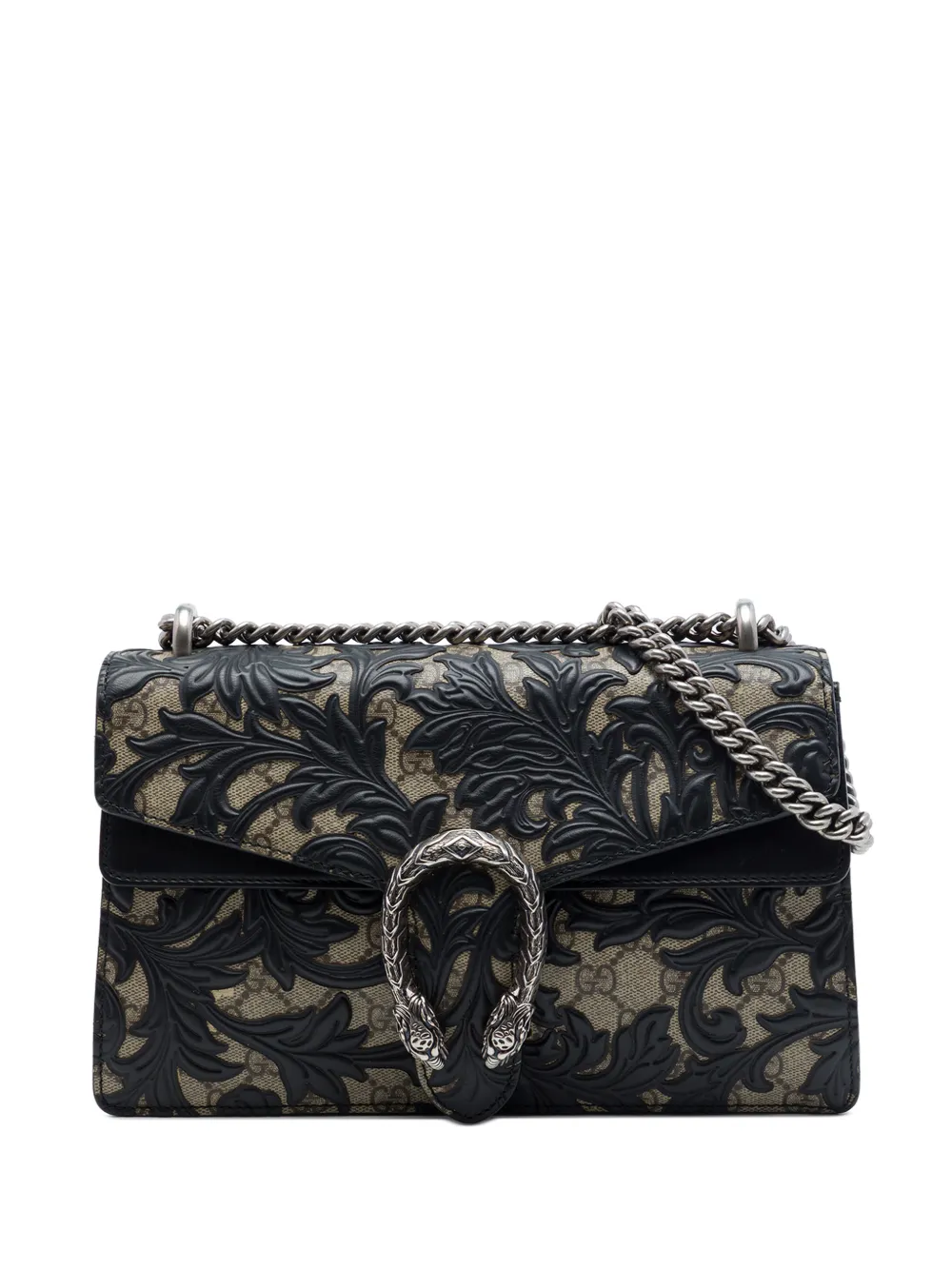 Gucci Pre-Owned 2016-2026 mittelgroße Arabesque Dionysus Schultertasche mit GG Supreme - Schwarz