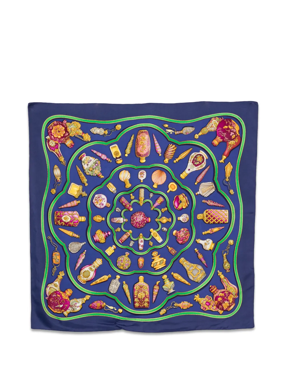 Hermès Pre-Owned 2000s perfume-print scarf - Blu