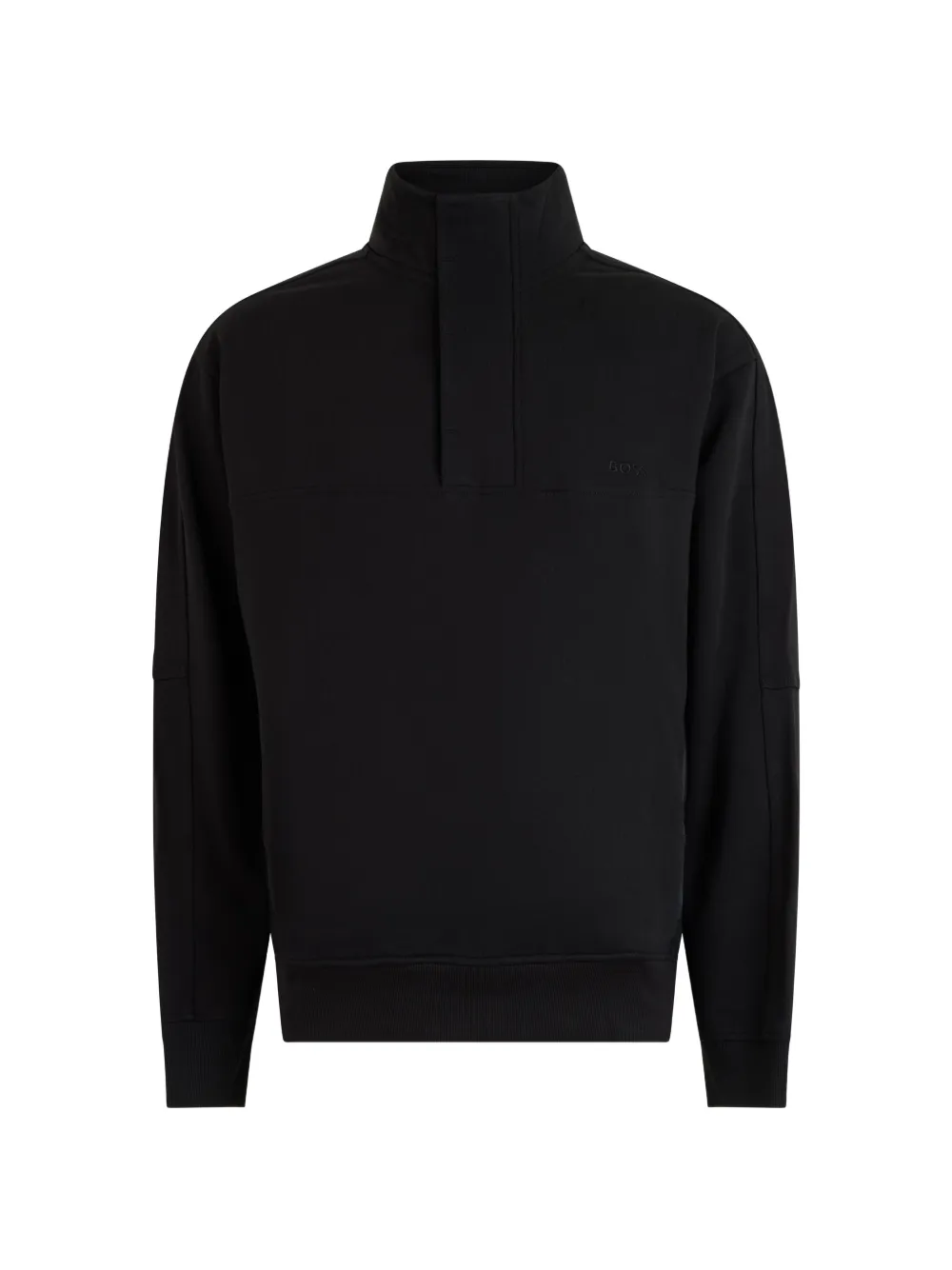 BOSS logo-embroidered high-neck sweater - Schwarz
