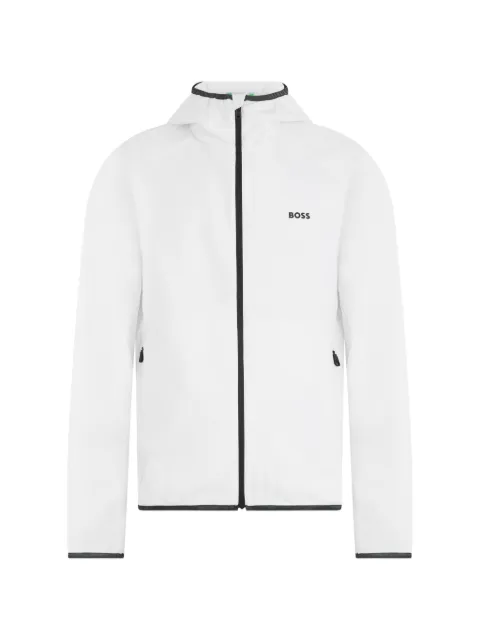 BOSS logo-print hooded jacket
