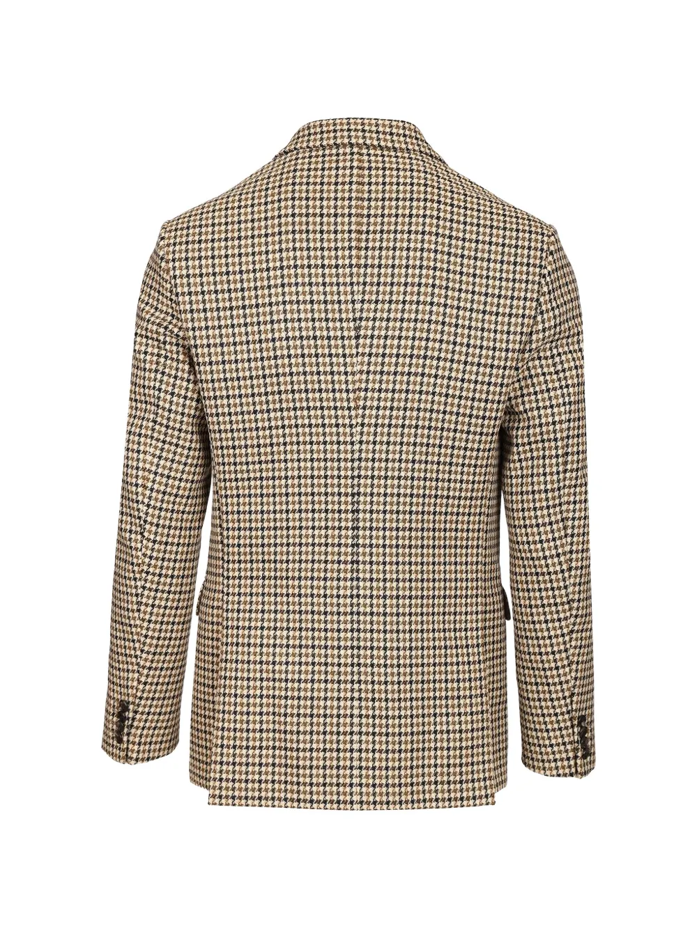Emporio Armani Blazer met dubbele rij knopen en pied-de-poule patroon Beige