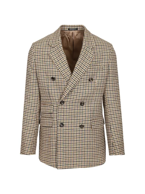 Emporio Armani double-breasted houndstooth blazer