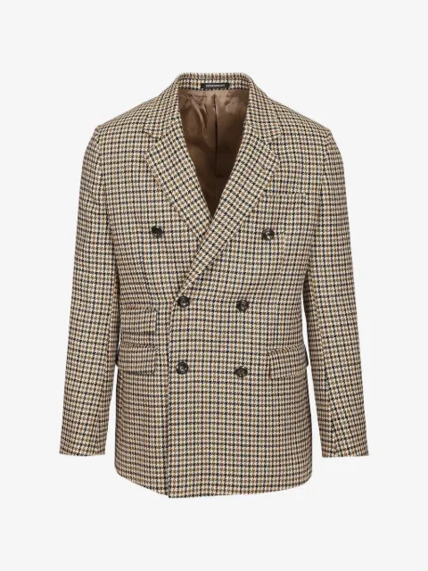 Emporio Armani double-breasted houndstooth blazer