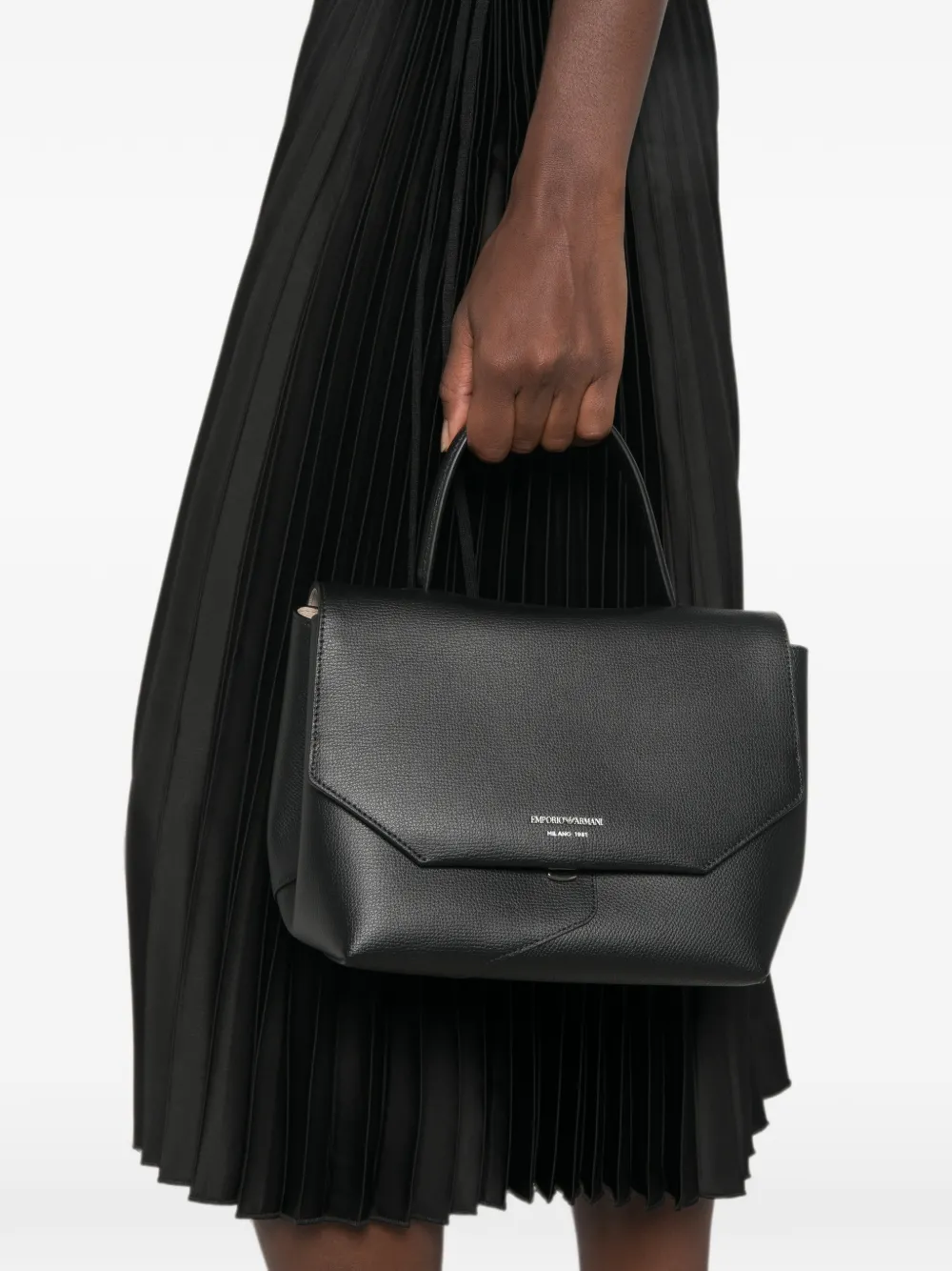 Emporio Armani 1981 leren handtas Zwart