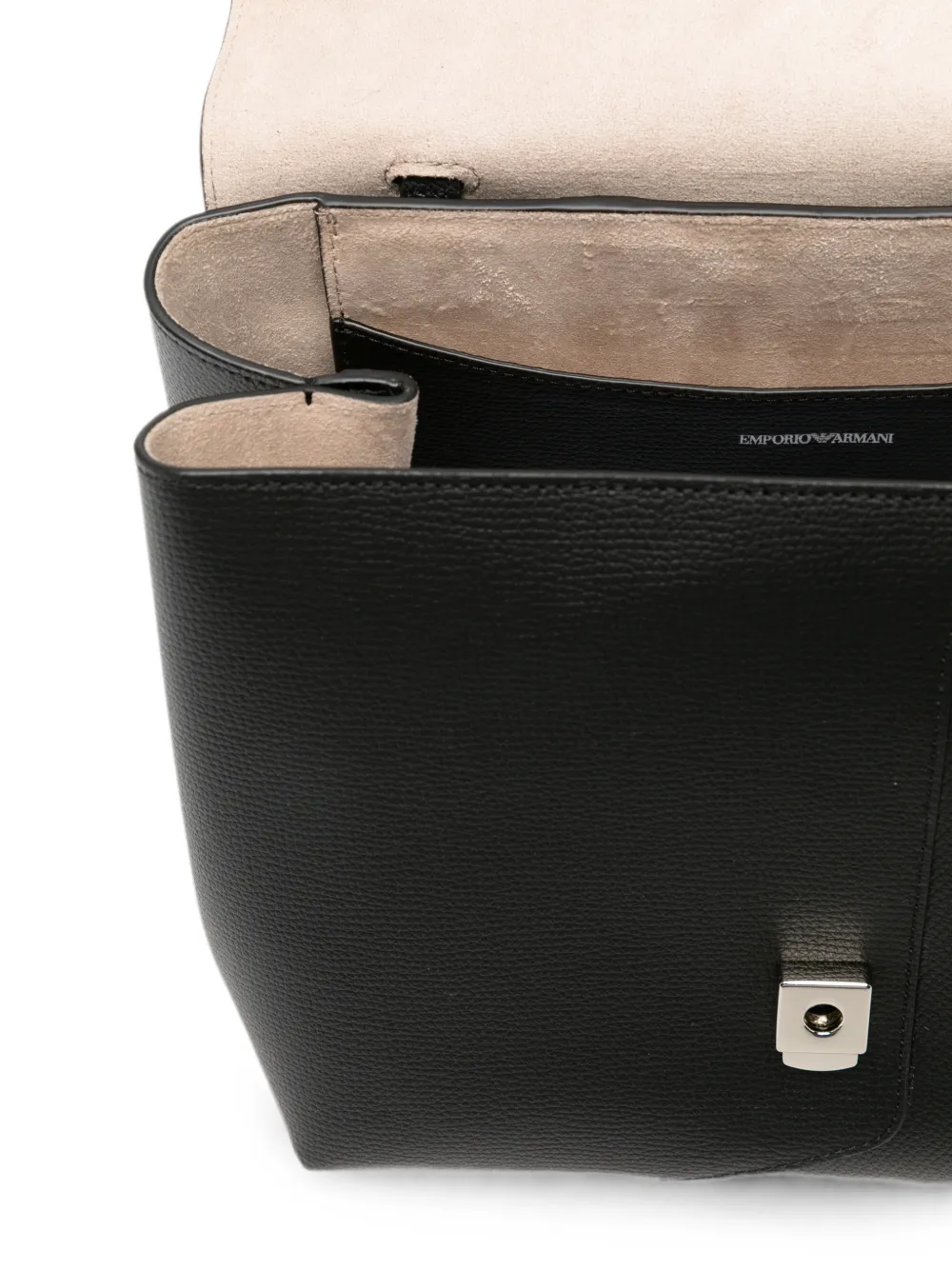 Emporio Armani 1981 leren handtas Zwart