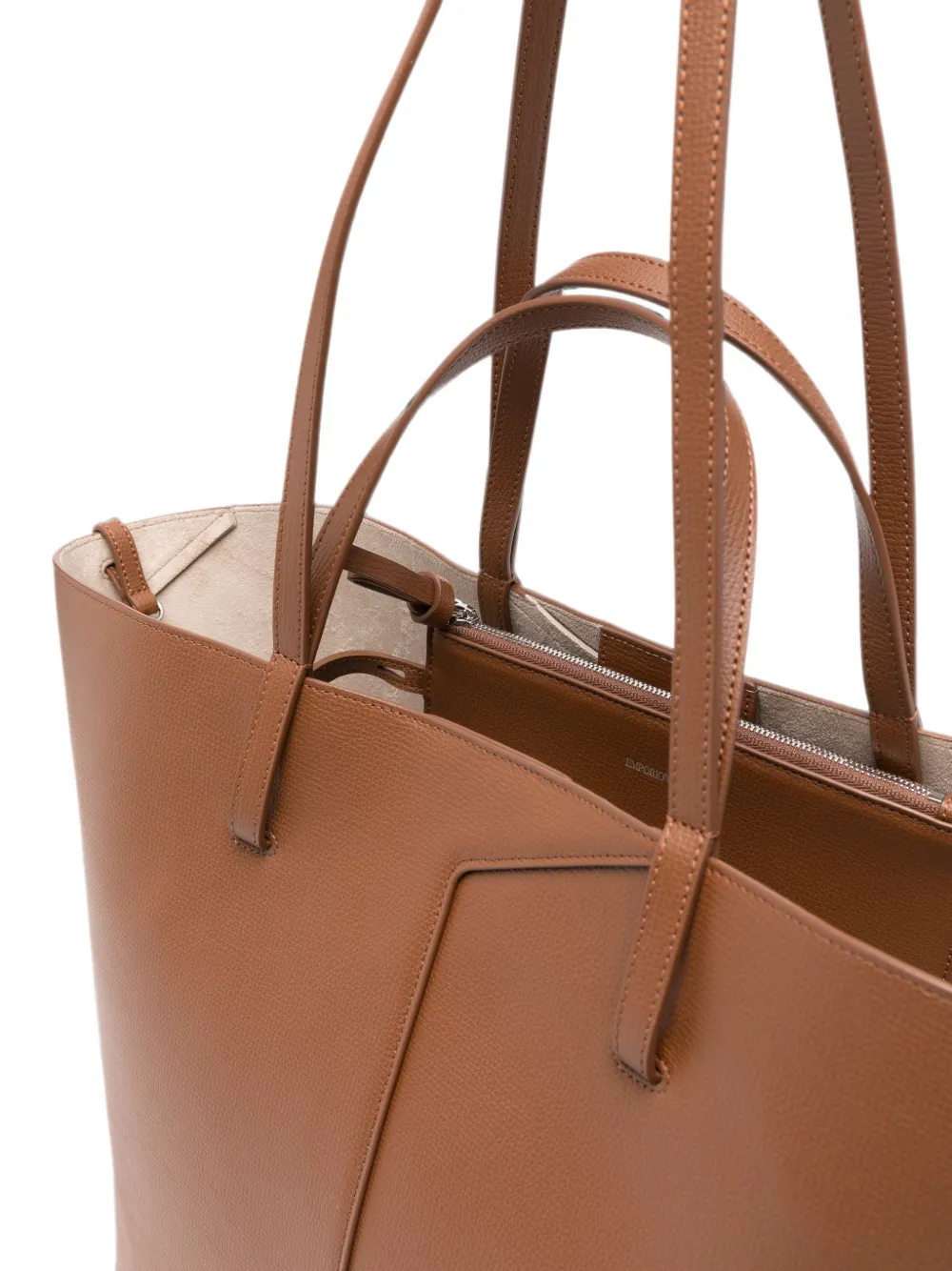Emporio Armani 1981 leren shopper Bruin