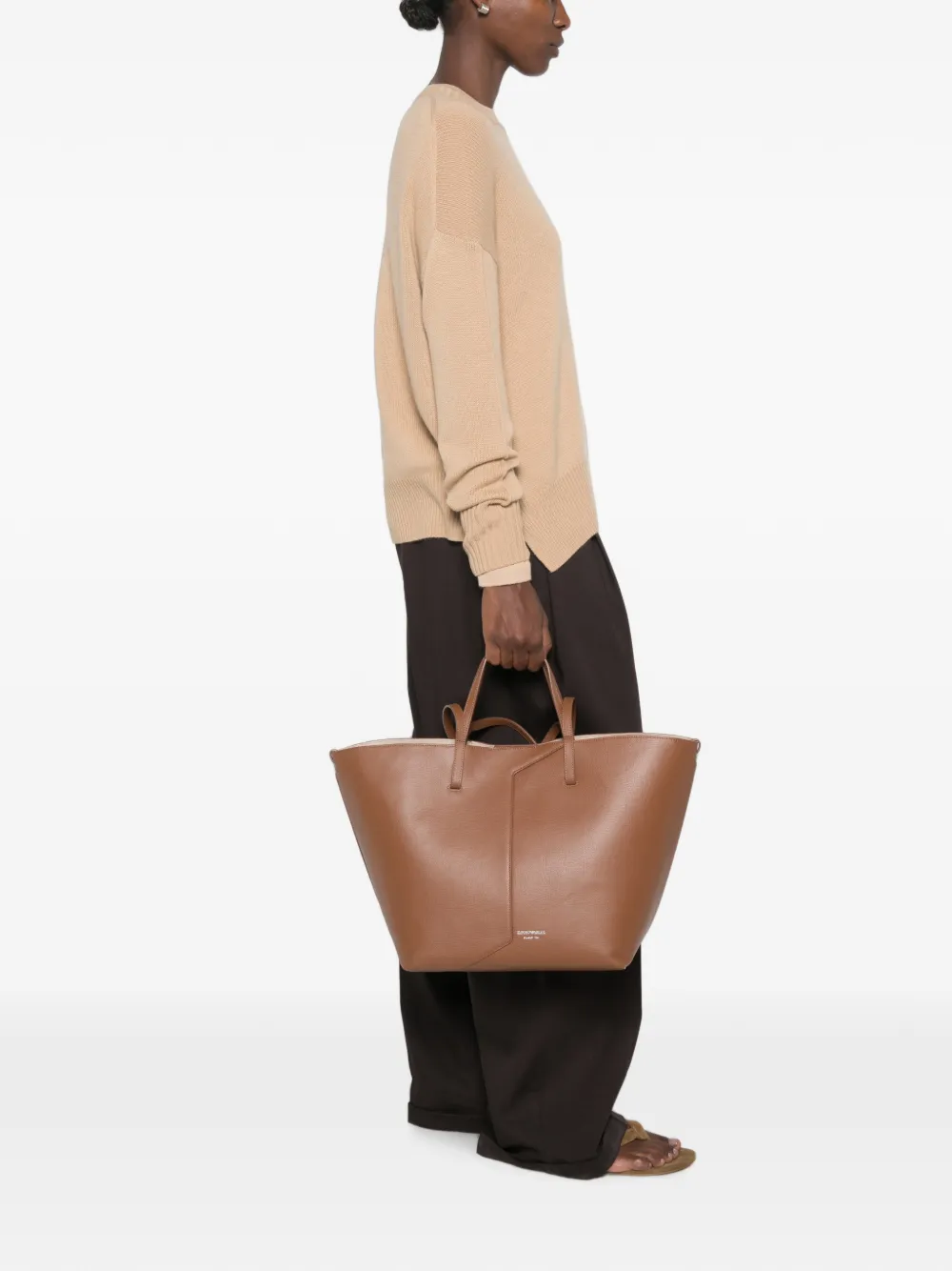 Emporio Armani 1981 leren shopper Bruin