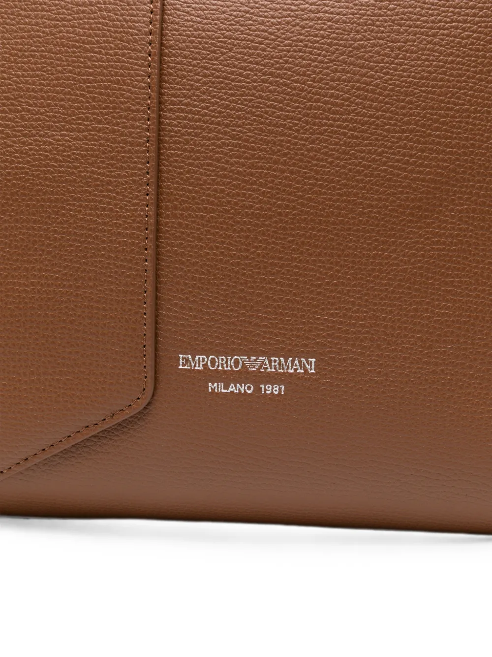 Emporio Armani 1981 leren shopper Bruin
