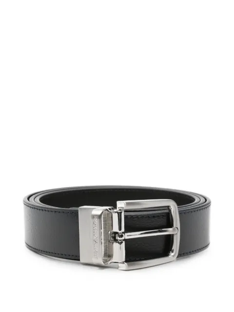 Emporio Armani logo-engraved buckle belt