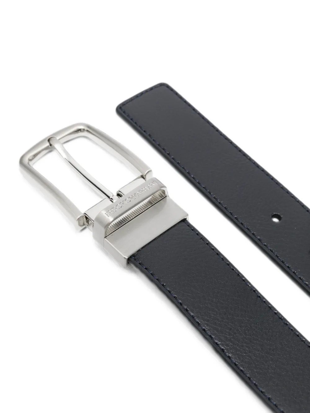 Emporio Armani Gespriem met gegraveerd logo Blauw
