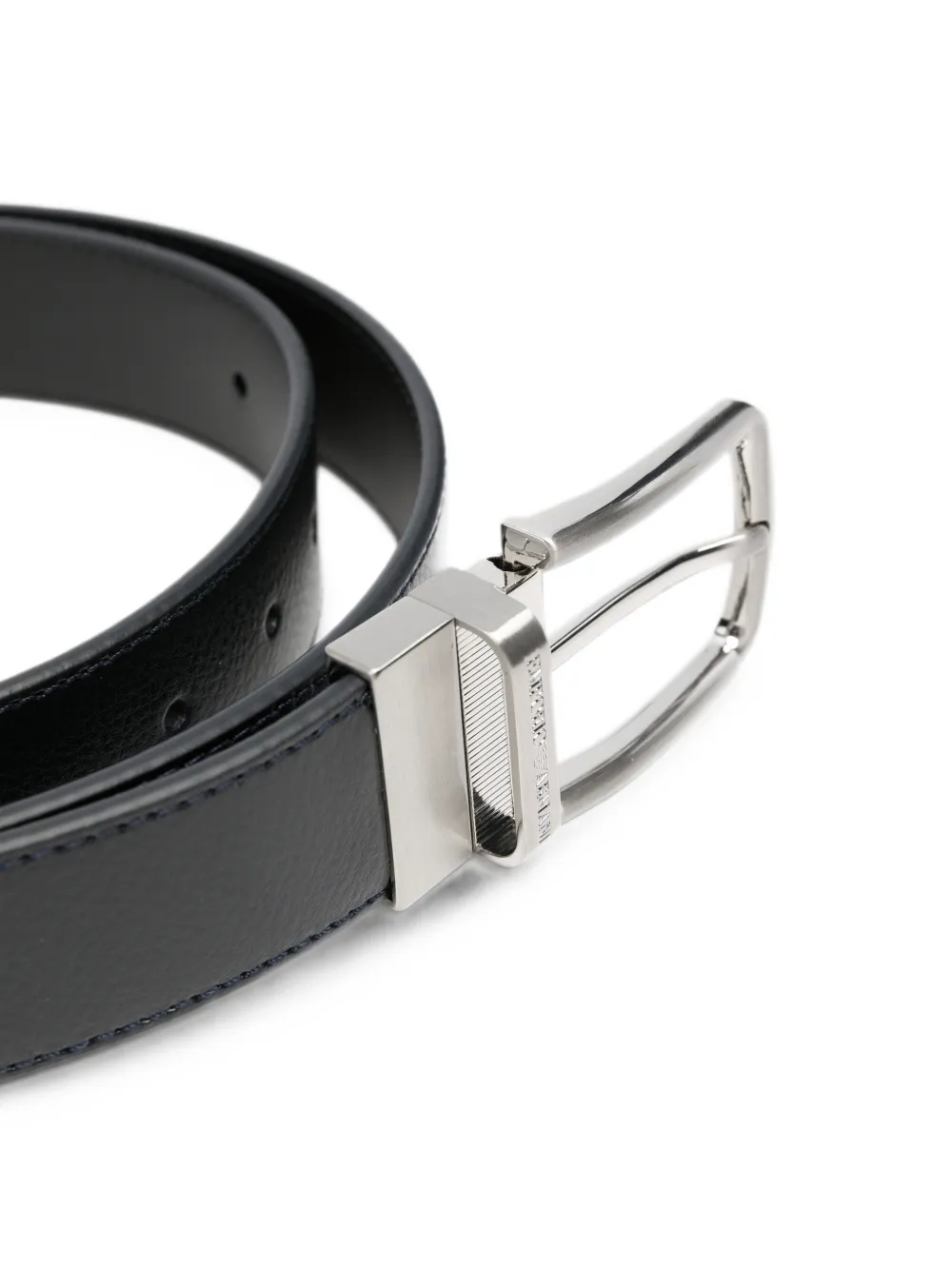 Emporio Armani Gespriem met gegraveerd logo Blauw
