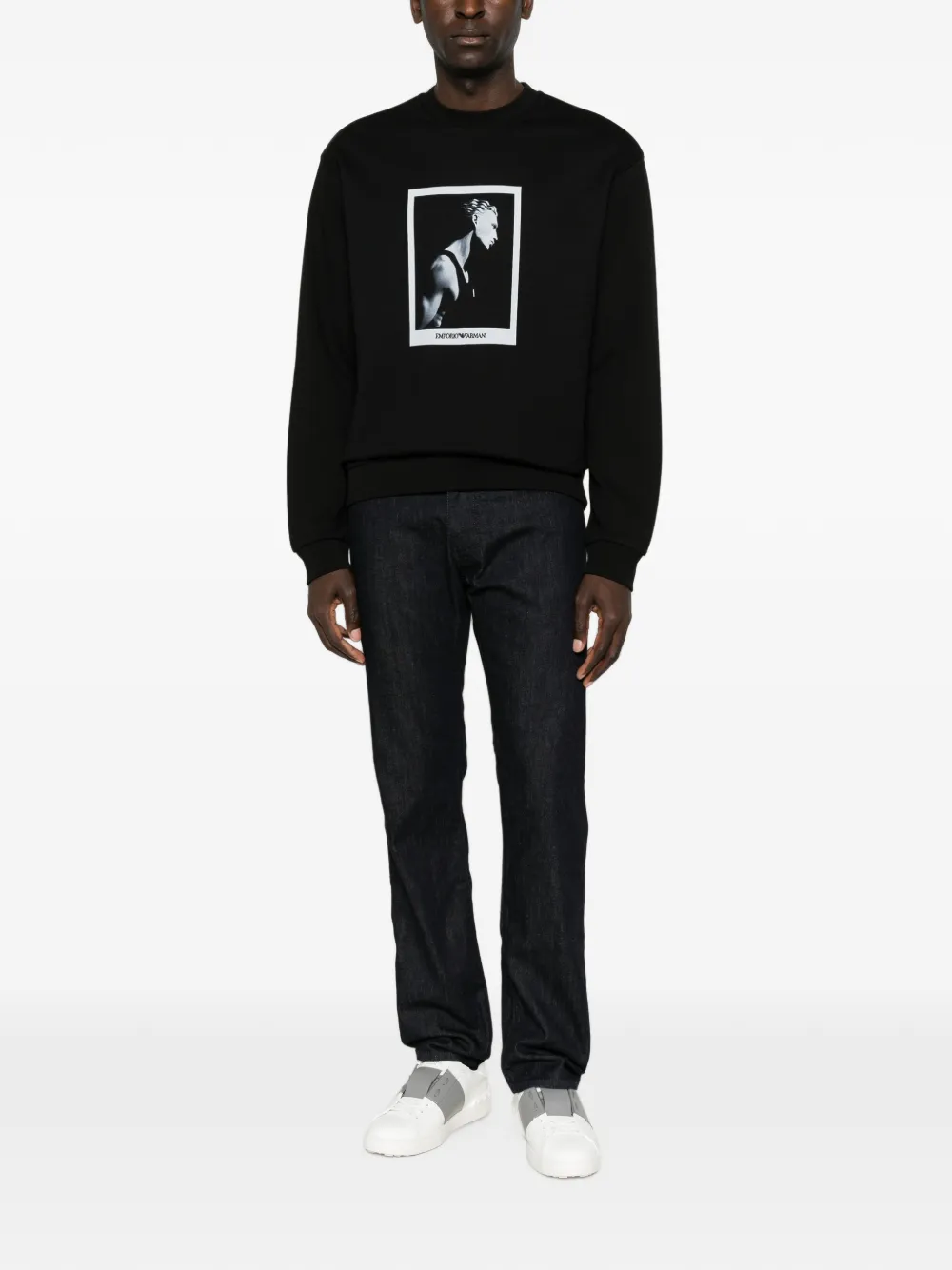 Emporio Armani Jeans met logoplakkaat Blauw
