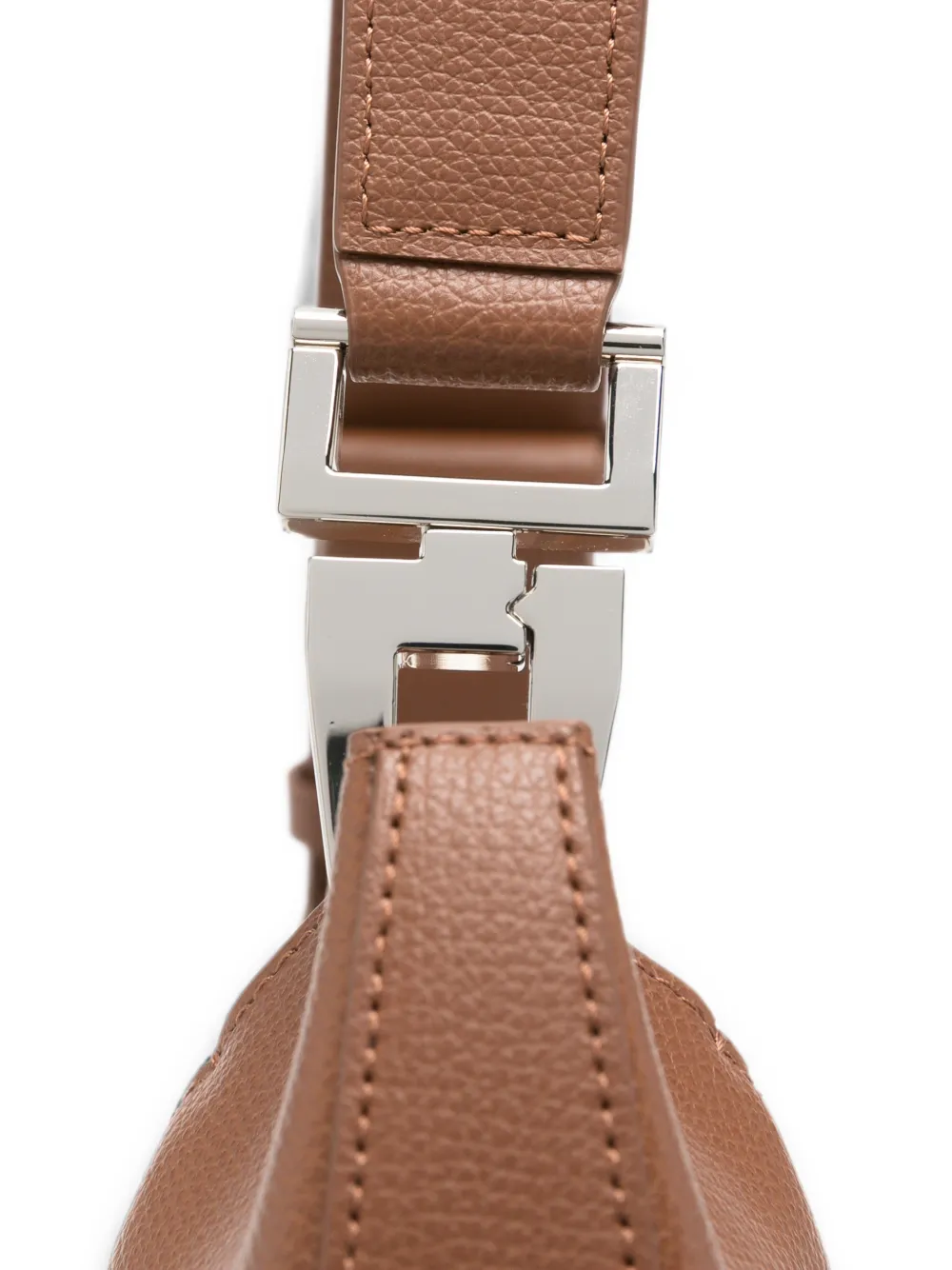 Emporio Armani pebbled leather shoulder bag Bruin