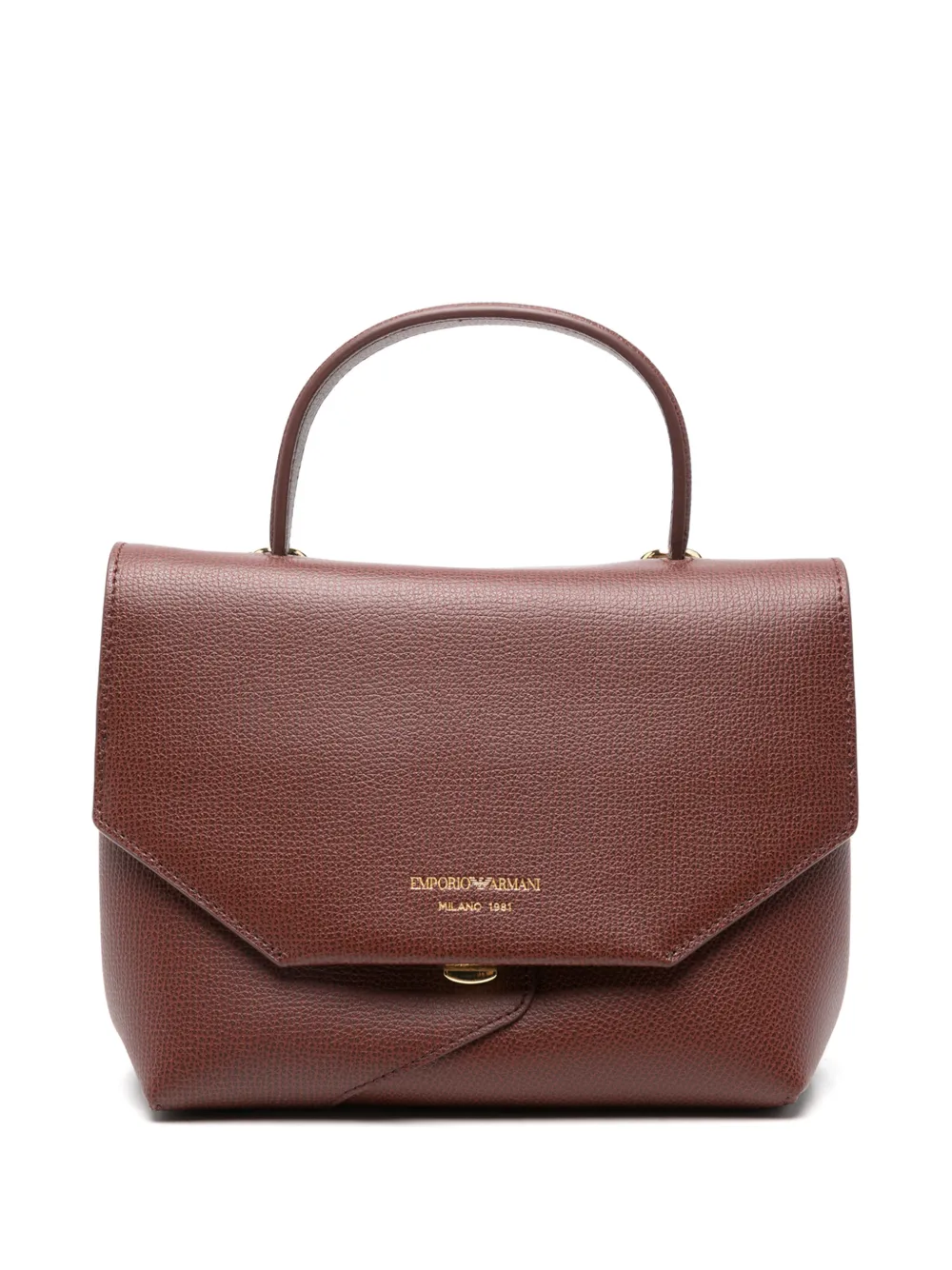 Emporio Armani leather tote bag - Braun