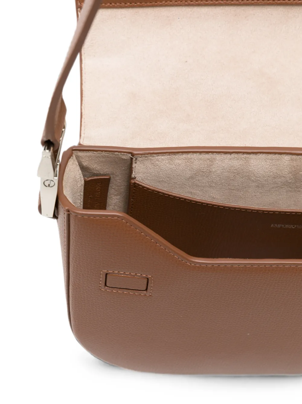 Emporio Armani 1981 schoudertas van bewerkt leer Bruin