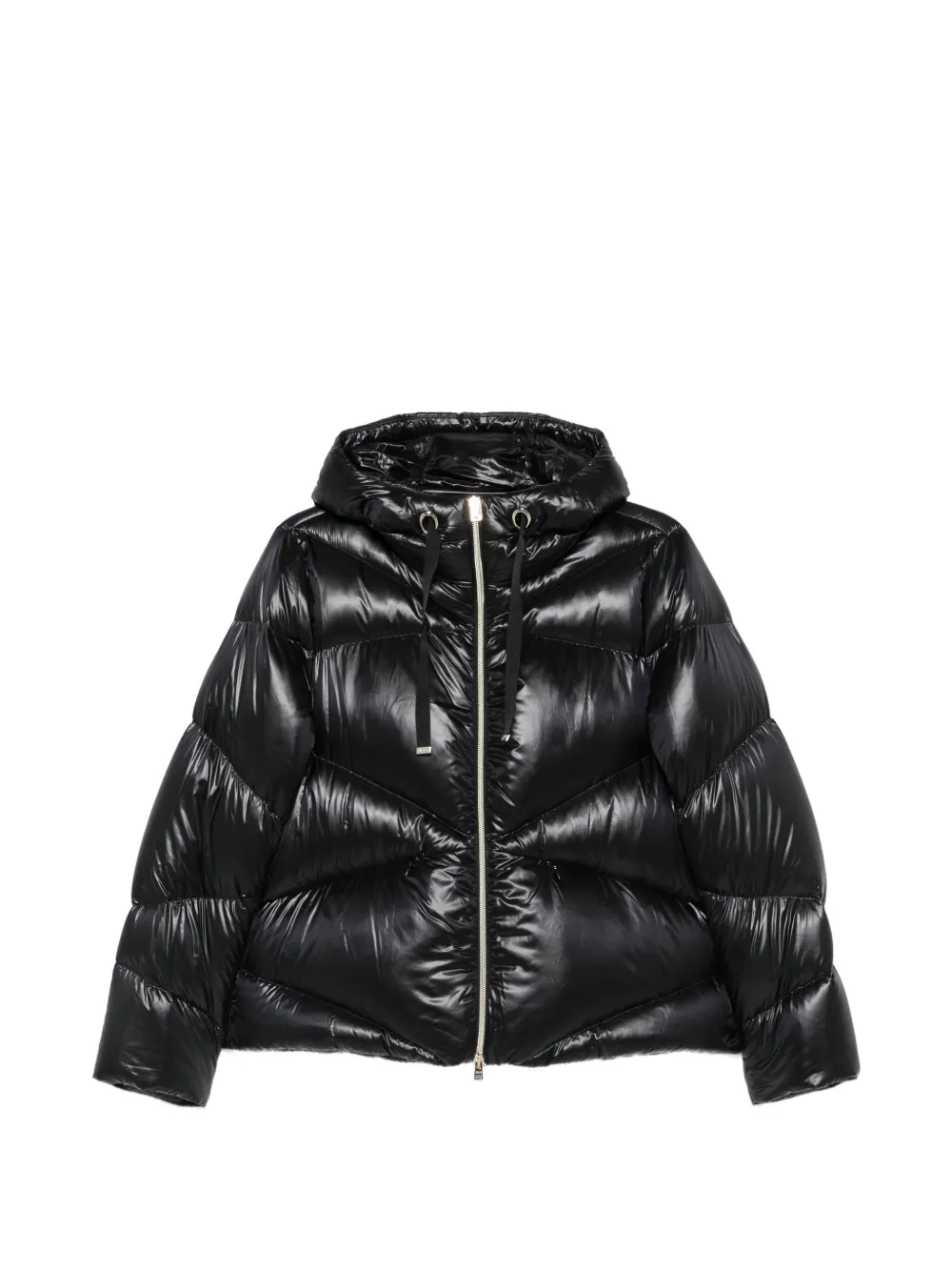 Herno quilted hooded jacket Zwart