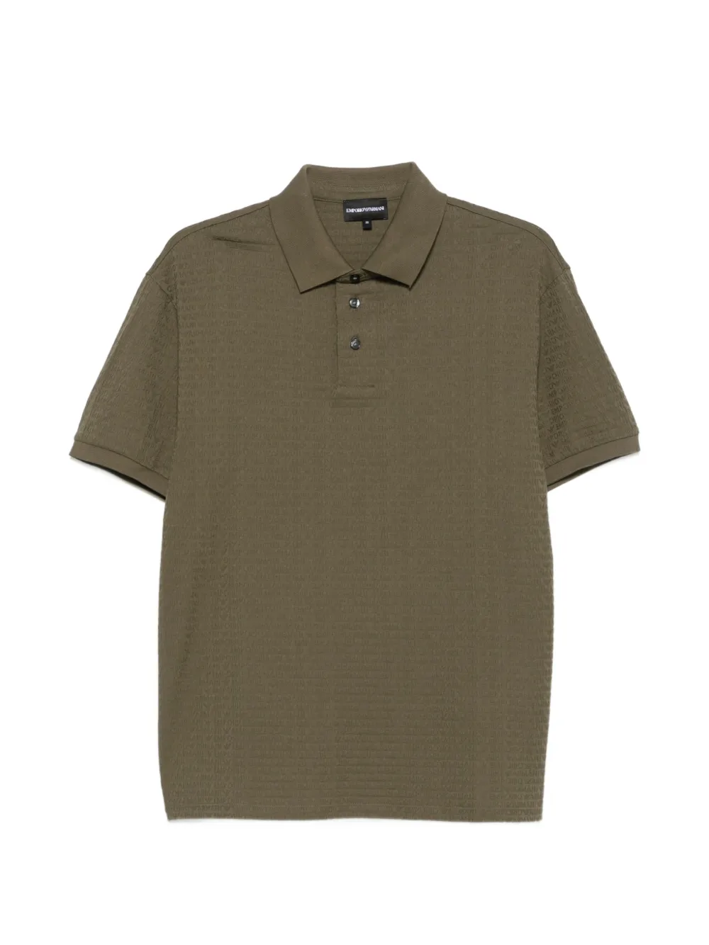 Emporio Armani logo-jacquard short-sleeves polo shirt - Verde
