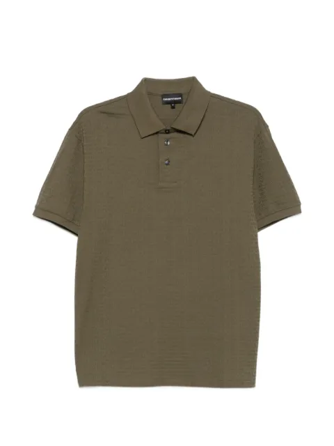 Emporio Armani playera tipo polo con logo en jacquard