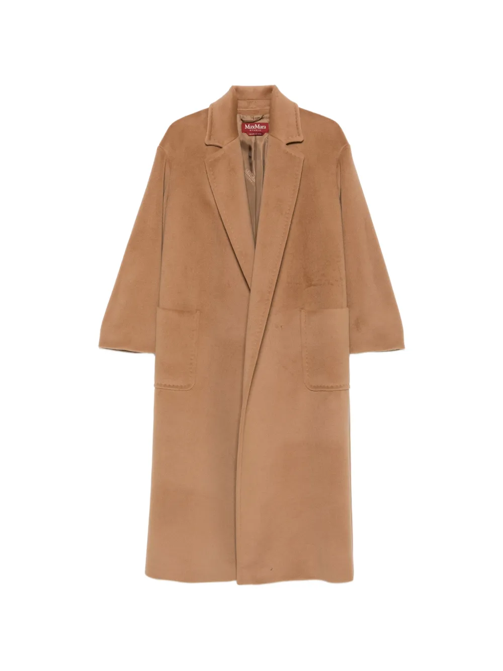 Max Mara belted notch-lapel coat - Nude