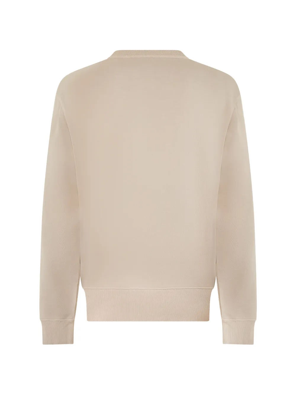 BOSS Sweater met geborduurd logo en geribbelde afwerking Beige