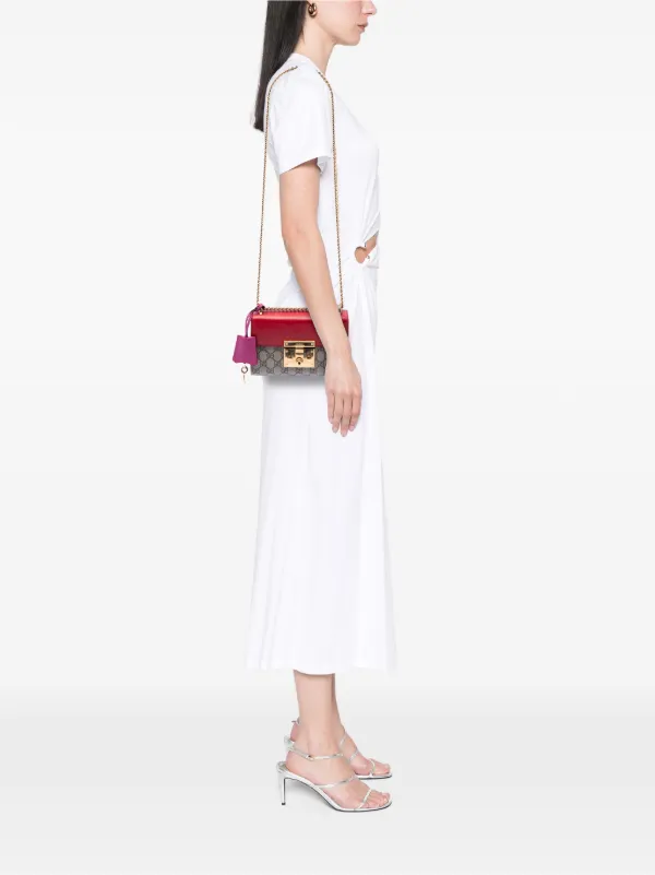 Gucci Pre-Owned 2016-2026 Small GG Supreme Padlock Crossbody Bag