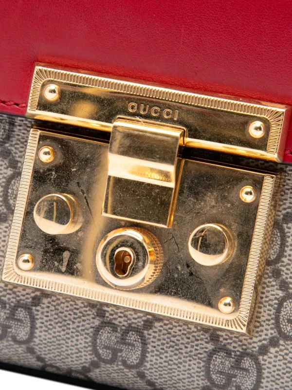 Gucci Pre-Owned 2016-2026 Small GG Supreme Padlock Crossbody Bag