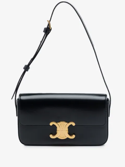 Celine Pre-Owned 2021 Shiny Calfskin Triomphe Claude shoulder bag