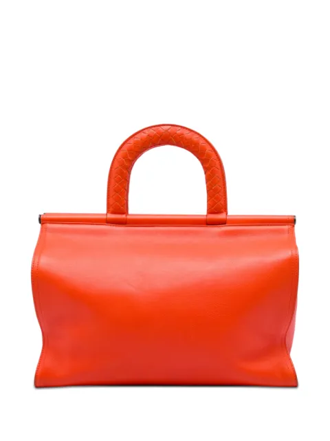 Bottega Veneta Pre-Owned 2012-2026 Leather Intrecciato Frame Top Handle Bag handbag