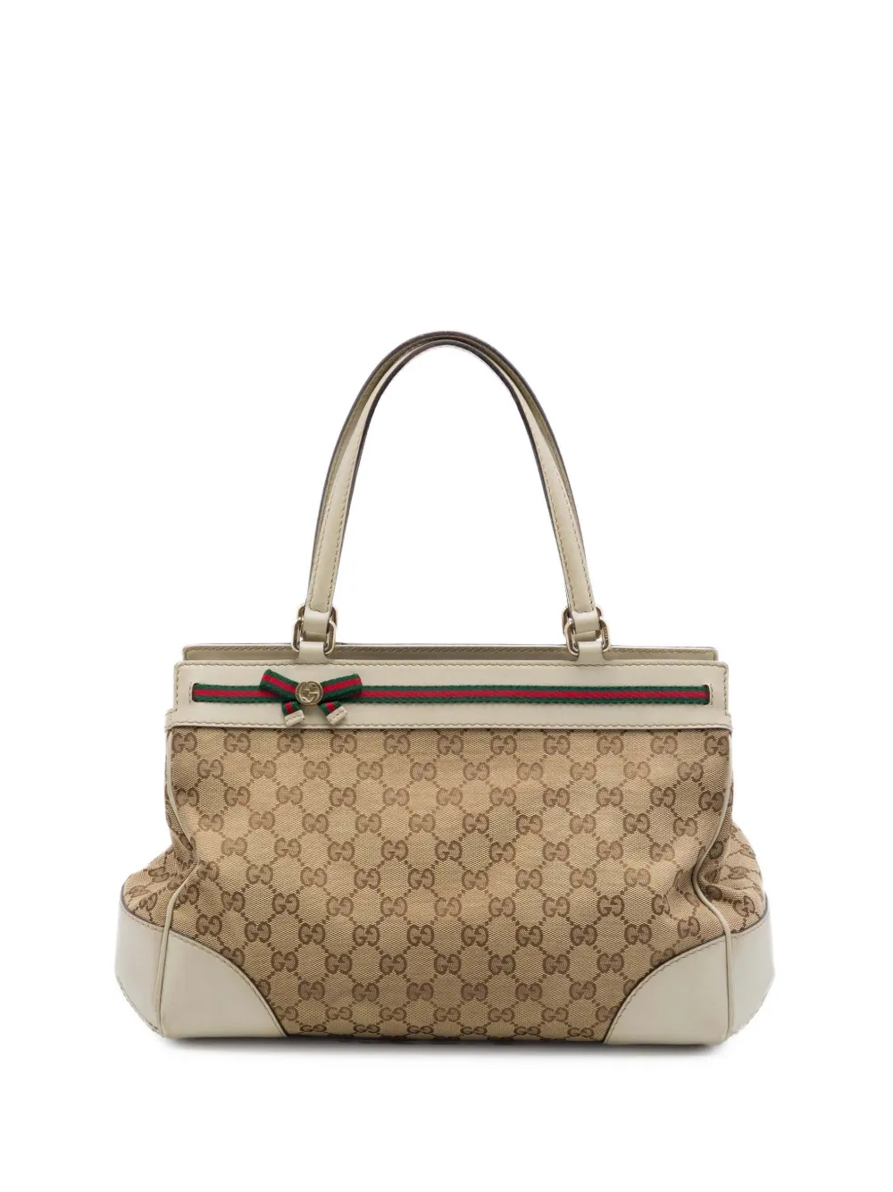 Gucci Pre-Owned Borsa tote Mayfair in tela GG con decorazione Web 2016-2026 - Toni neutri