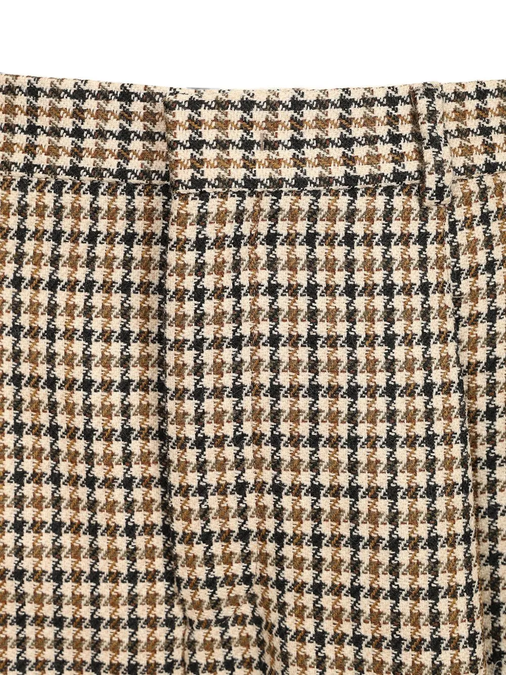 Emporio Armani tartan-check pleated trousers Beige