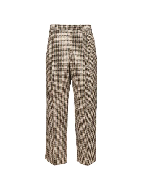 Emporio Armani pantalones con pinzas y cuadros tartán