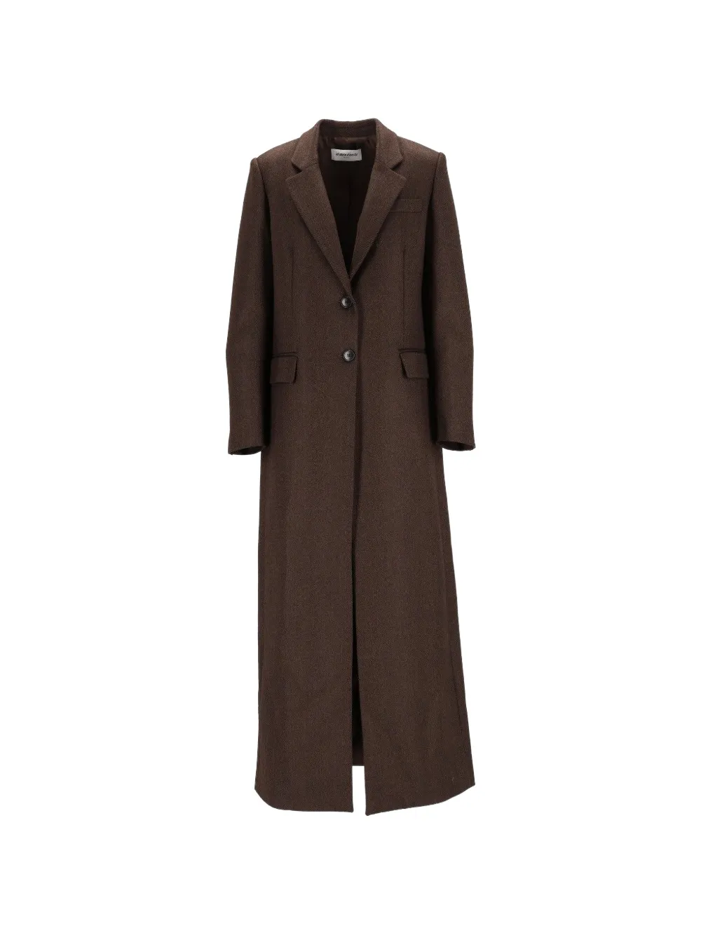 Al Duca D’Aosta 1902 herringbone-pattern single-breasted coat - Brown