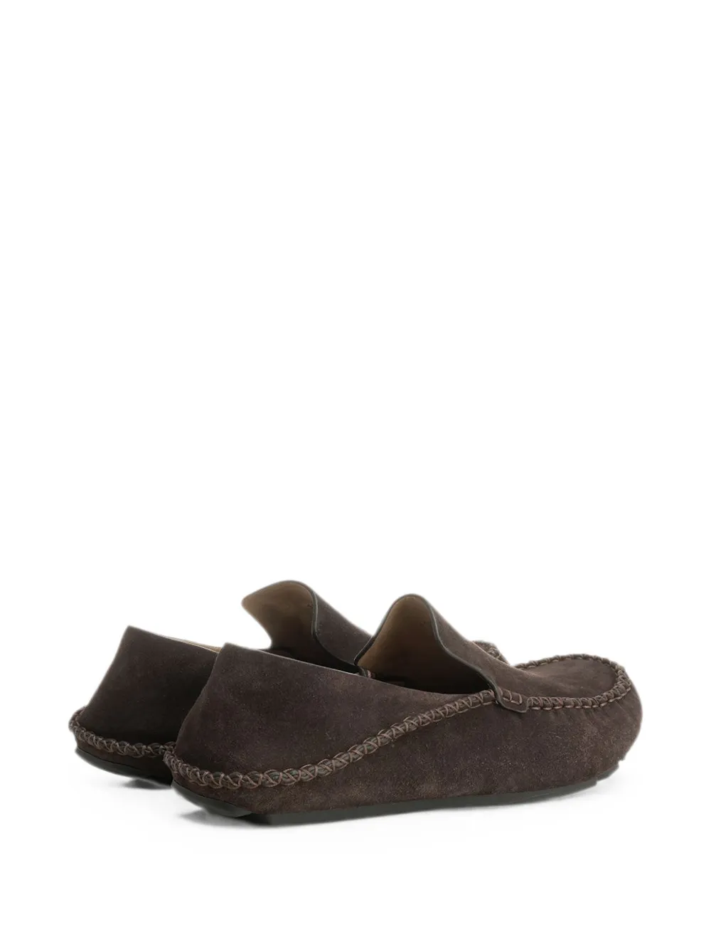 LOEWE Rambla driving loafers in suede calfskin Bruin