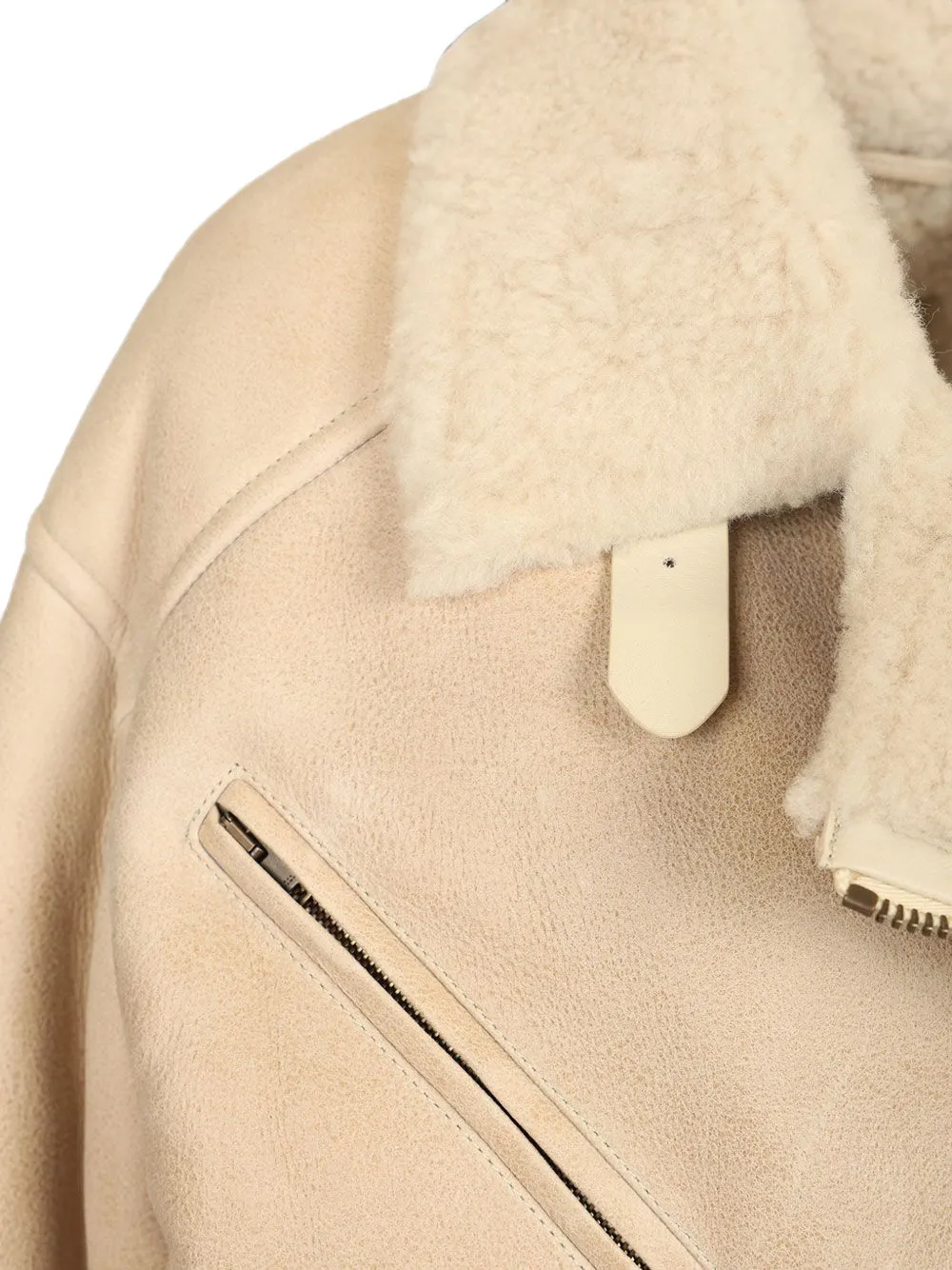 ISABEL MARANT Adelina shearling jacket Beige