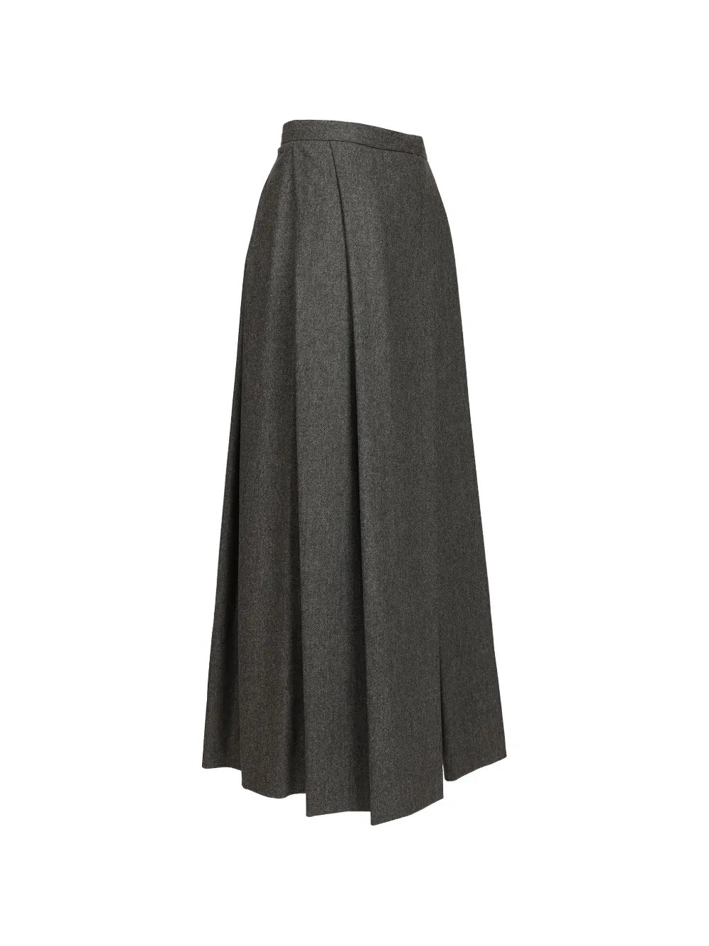 Emporio Armani pleated wool-blend skirt - Grau