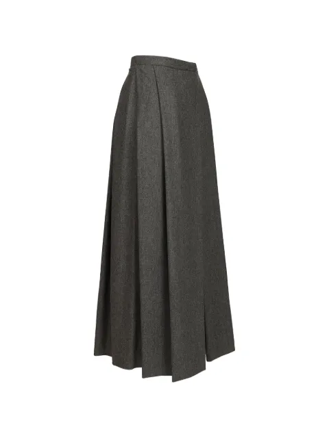Emporio Armani pleated wool-blend skirt