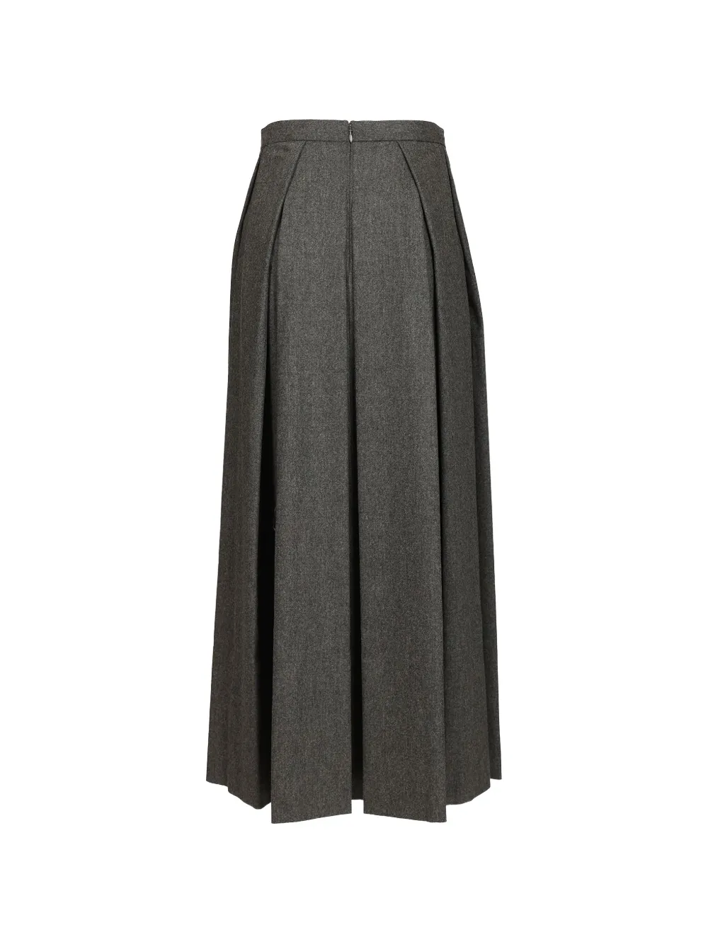 Emporio Armani pleated wool-blend skirt Grijs