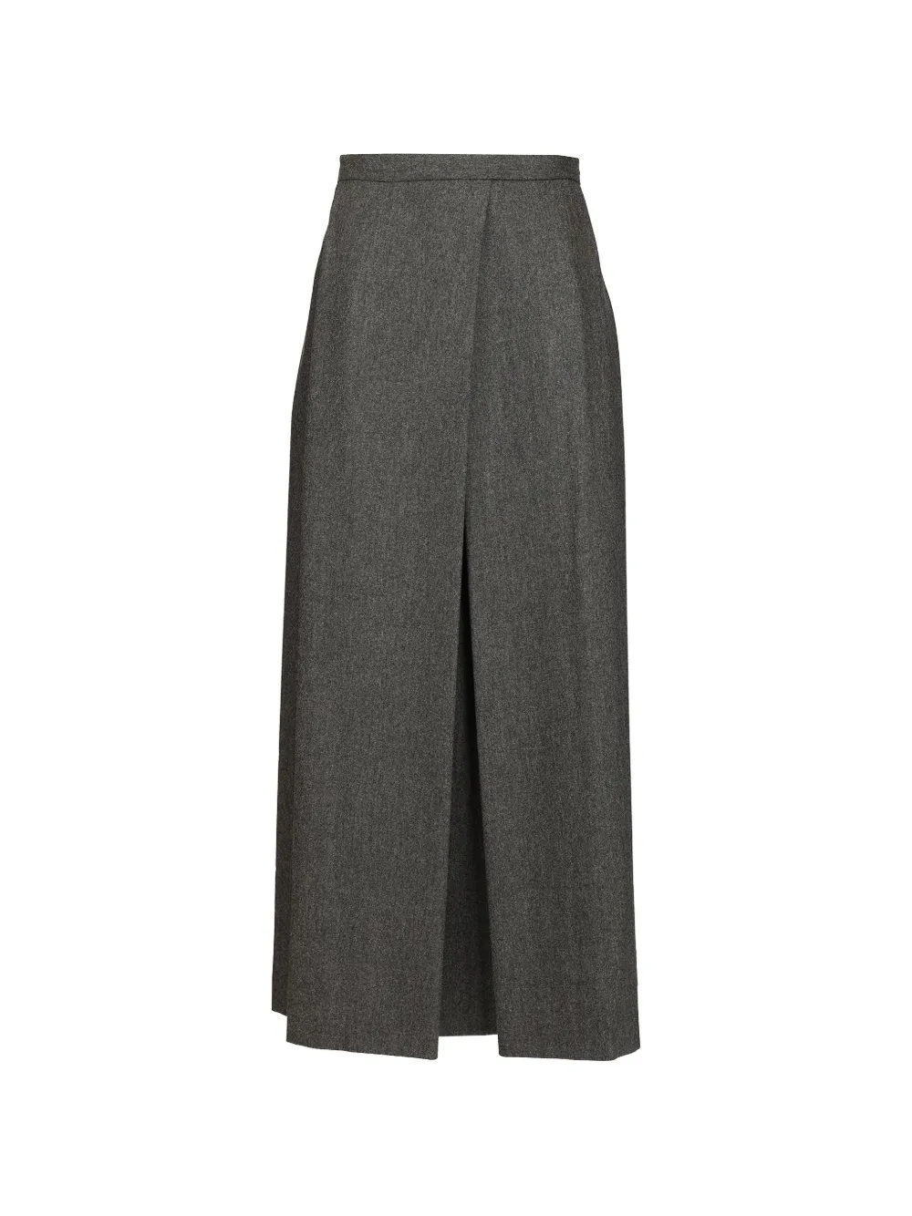 Emporio Armani pleated wool-blend skirt Grijs
