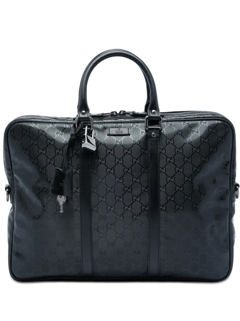 Gucci Pre-Owned 2016-2026 GG Imprime business bag - Black