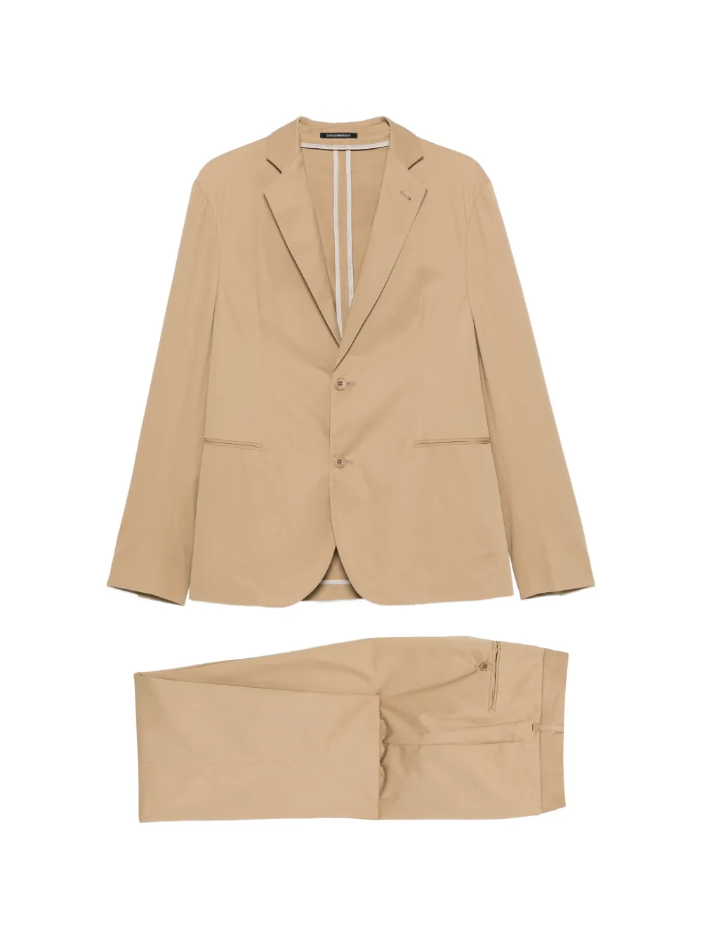 Emporio Armani notched-lapels single-breasted suit - Marrone