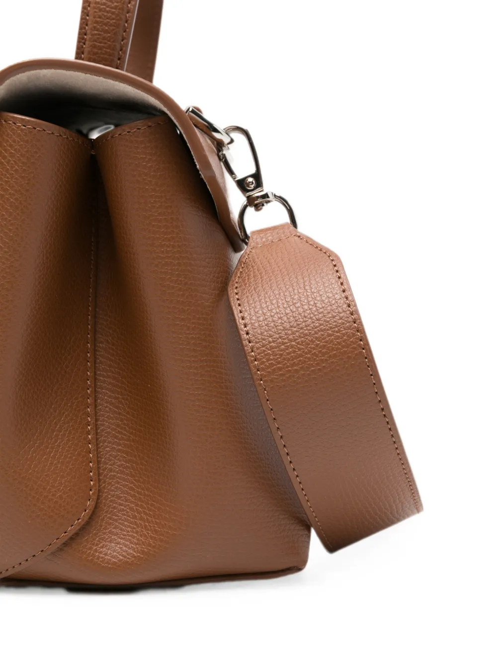 Emporio Armani 1981 leren clutch met logo-print Bruin