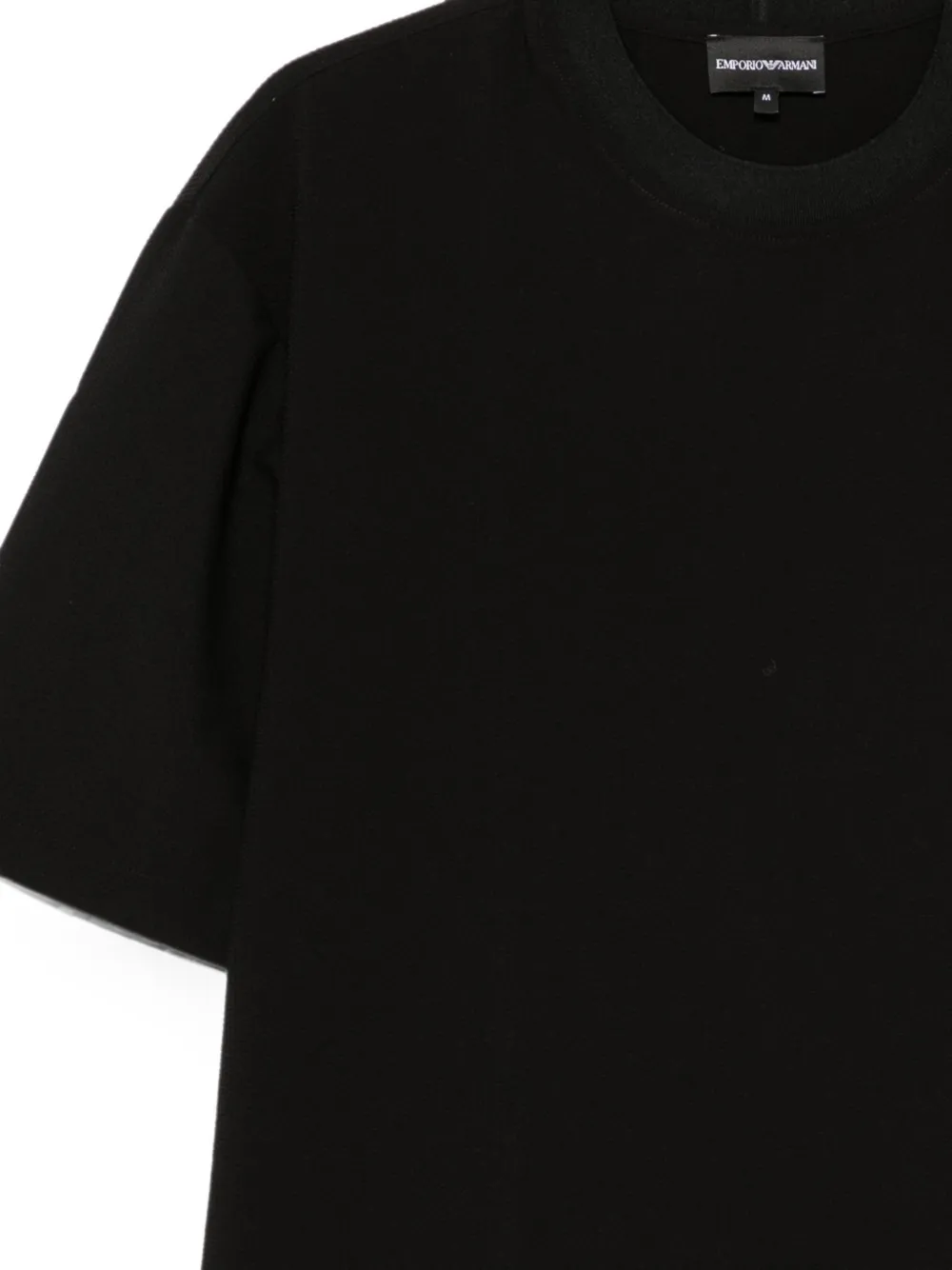 Emporio Armani Seersucker T-shirt Zwart