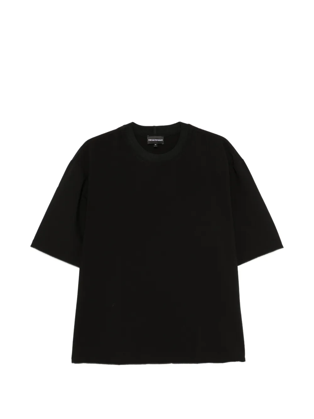 Emporio Armani t-shirt en seersucker - Noir Emporio Armani t-shirt en seersucker - Noir