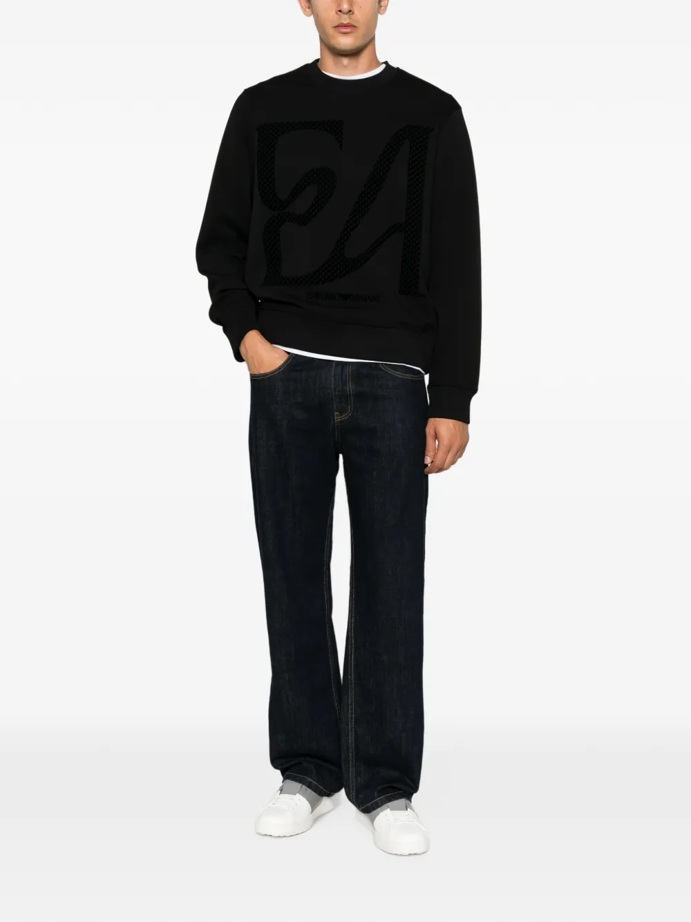 Emporio Armani Sweater met lange mouwen Zwart