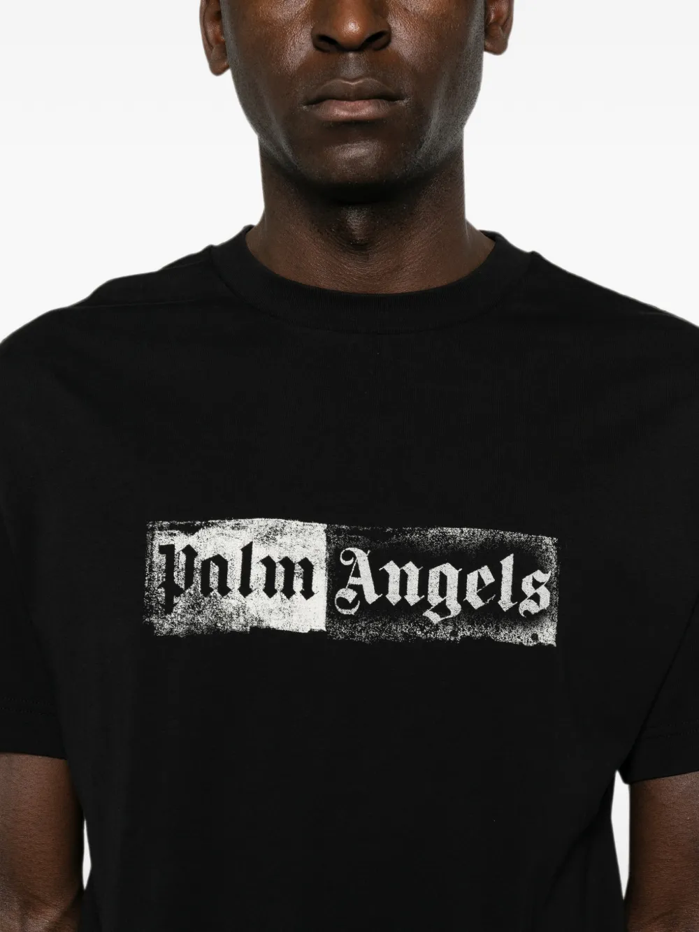 Palm Angels Stamp Logo T-shirt met korte mouwen Zwart