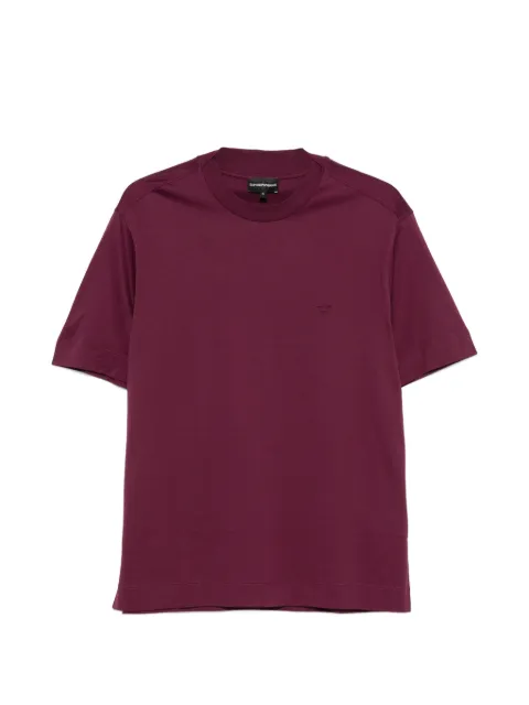 Emporio Armani jersey T-shirt with micro eagle embroidery