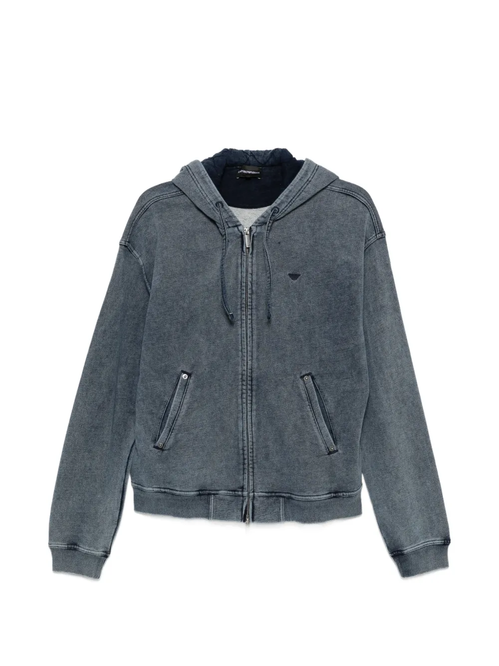 Emporio Armani zip-up hoodie - Blu