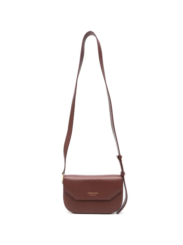 Emporio Armani 1981 Mini Leather Shoulder Bag in Brown