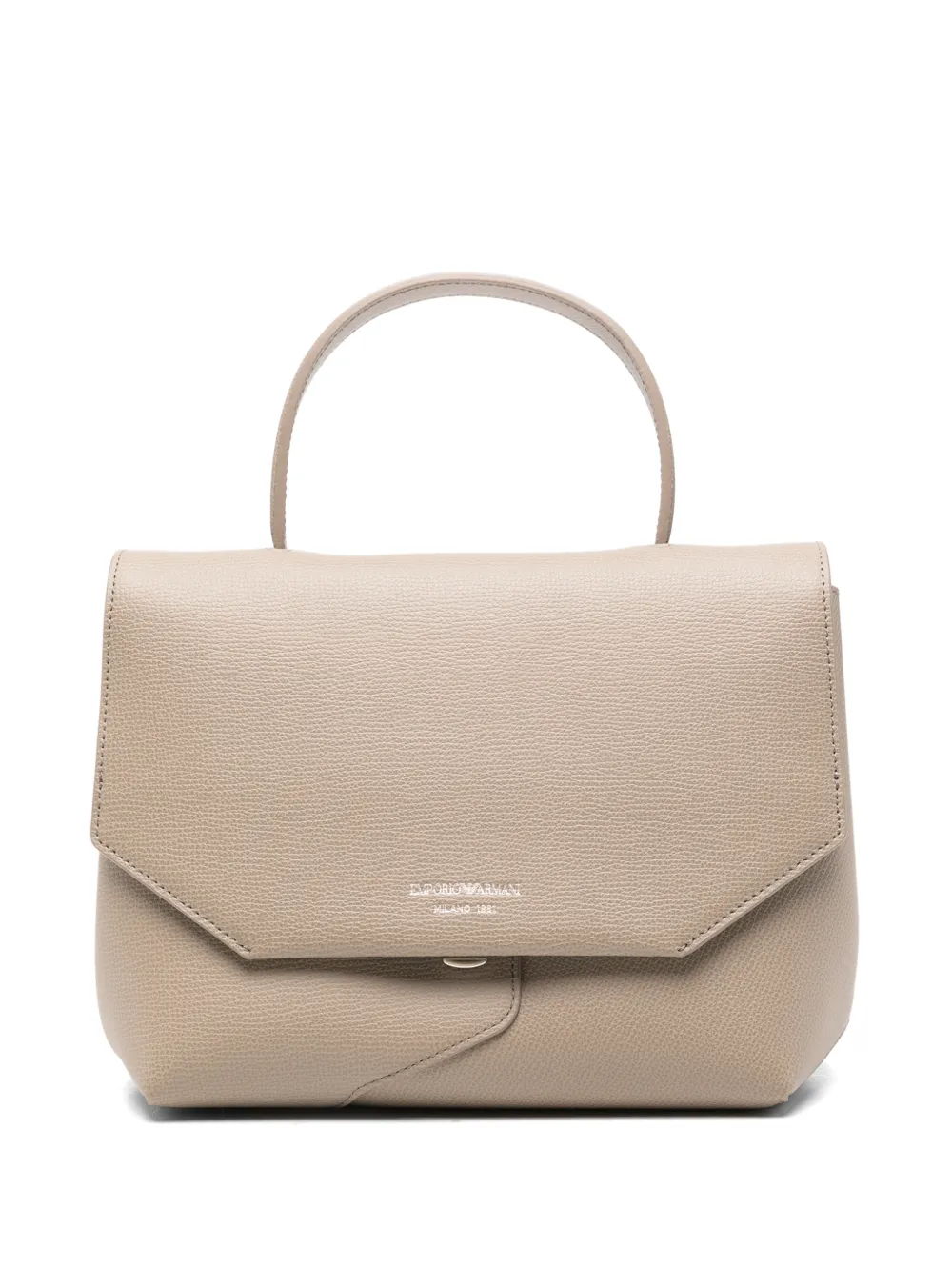 Emporio Armani grained-leather tote bag - Toni neutri